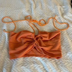 Orange crop top. No tag. Size S.